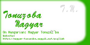tonuzoba magyar business card